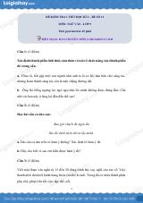 Đề kiểm tra 1 tiết Văn 9 - Đề số 11